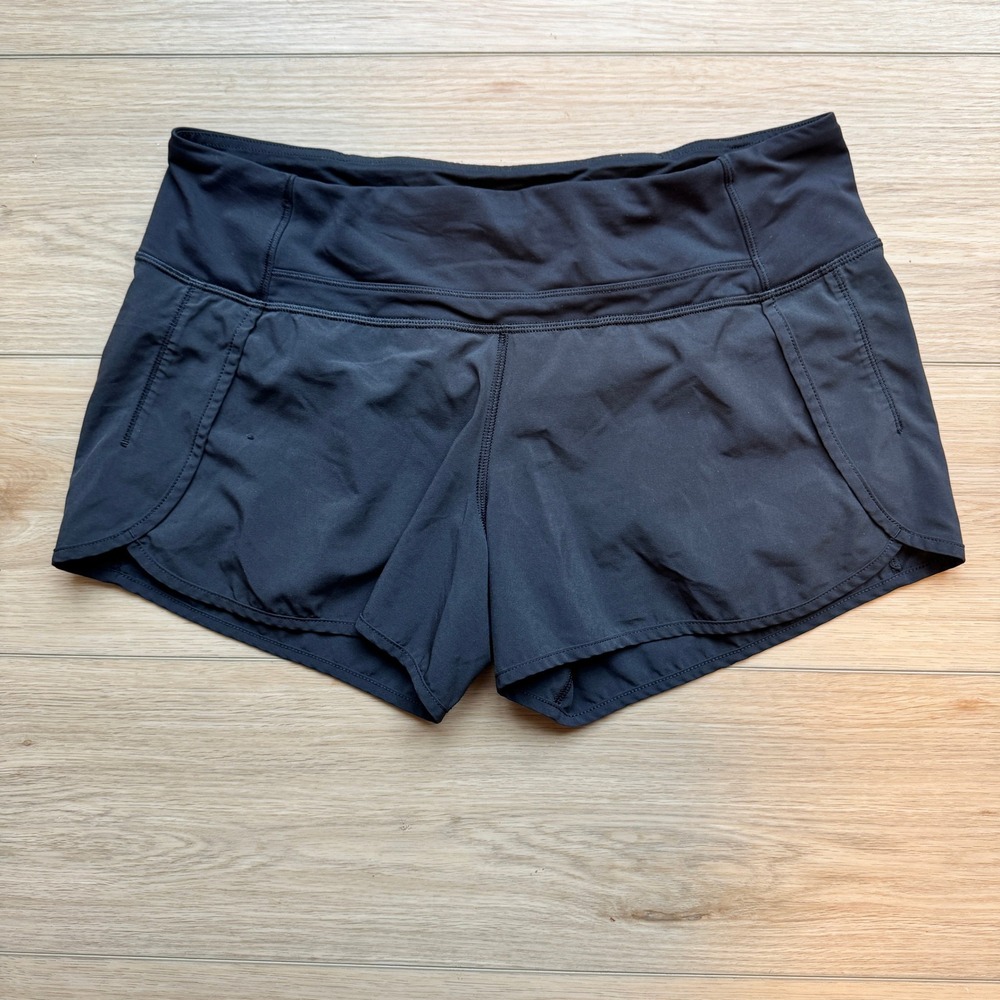 Lululemon Speed Up Low-Rise Lined Shorts 2.5 Black Running Size 8